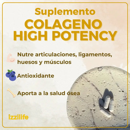 Información de Beneficios del Colágeno High Potency Izzilife easy life