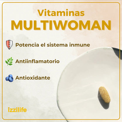 Beneficios de las vitaminas Multiwoman Izzilife easy life izilife isilife issilife